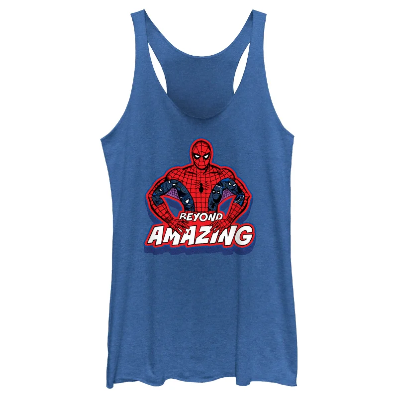 Women's Spider-Man: Beyond Amazing Retro Pose Racerback Tank Top gym tank top