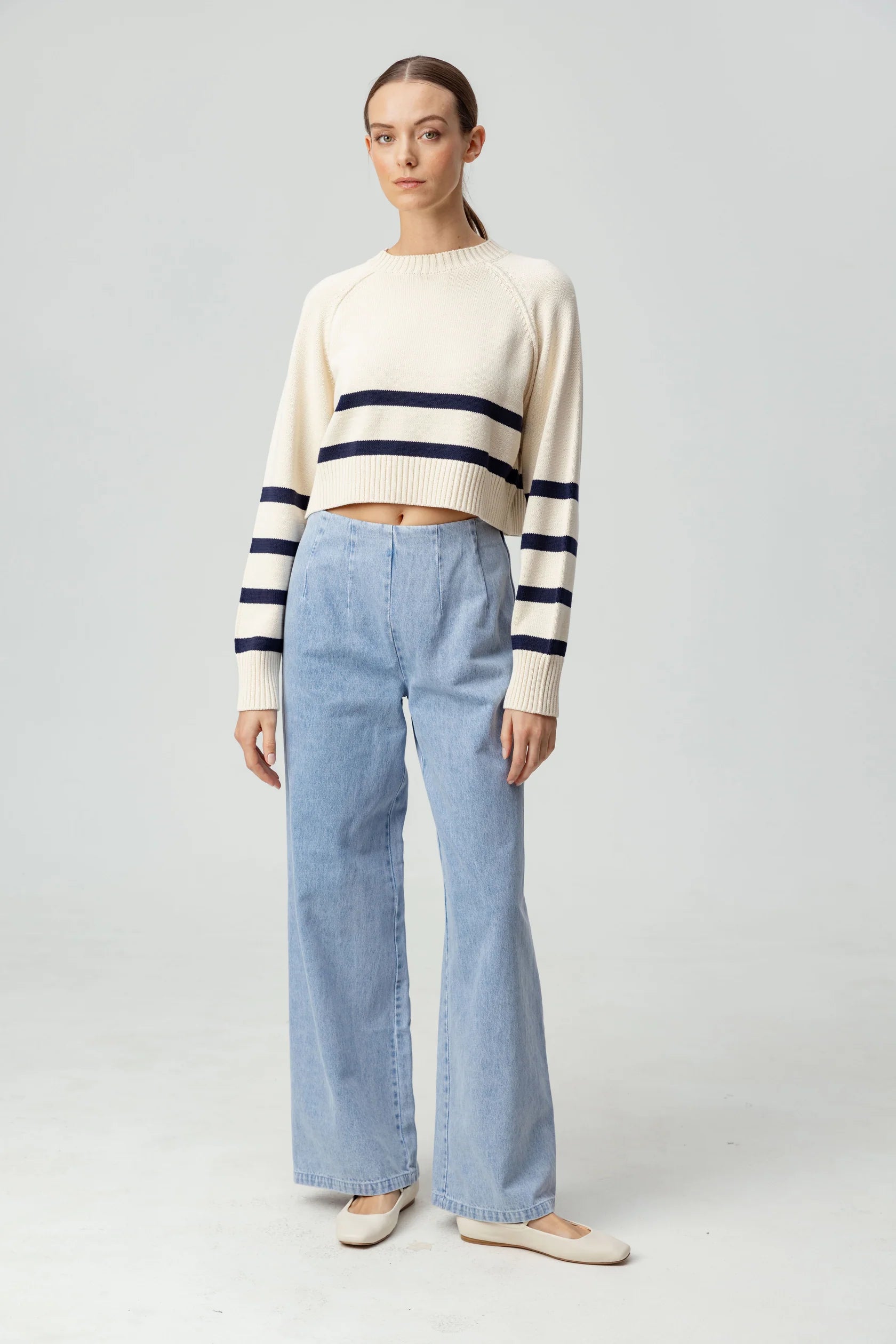 Enid Sweater Ribbed Striped Patterned