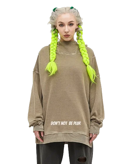 Don't Not Be PLUR Relaxed Fit Hoodie Hoodie with Lining Warm Insulated