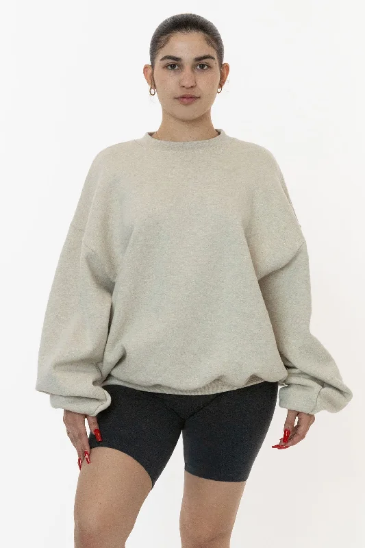 SF1047 Unisex - 10oz. Fleece Wide Crewneck Sweatshirt Hoodie with Cropped Fit Short Trendy
