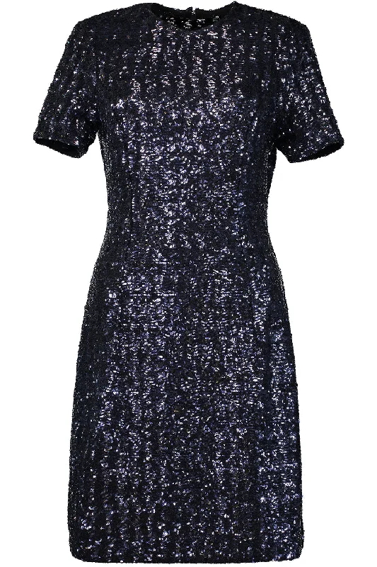 Embellished Short Sleeve Crewneck Dress Maxi Flowy Bohemian
