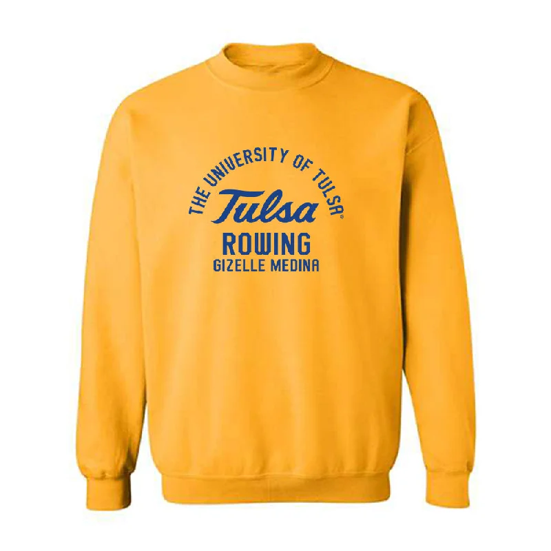 Tulsa - NCAA Women's Rowing : Gizelle Medina - Classic Fashion Shersey Crewneck Sweatshirt Hoodie with Front Slit Layering Stylish