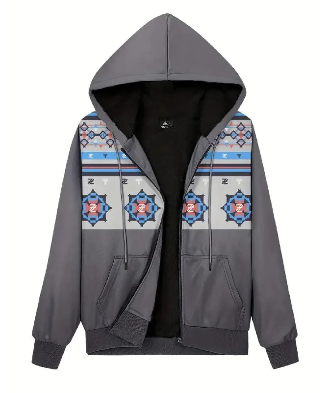 Women's Print Drawstring Casual Sports Hoodie-CUWFH01396 Hoodie with Stripes Bold Sporty