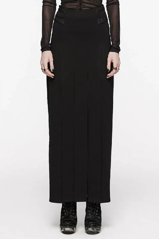 Black Flowing Tassel Women's Punk Skirt chiffon skirt airy