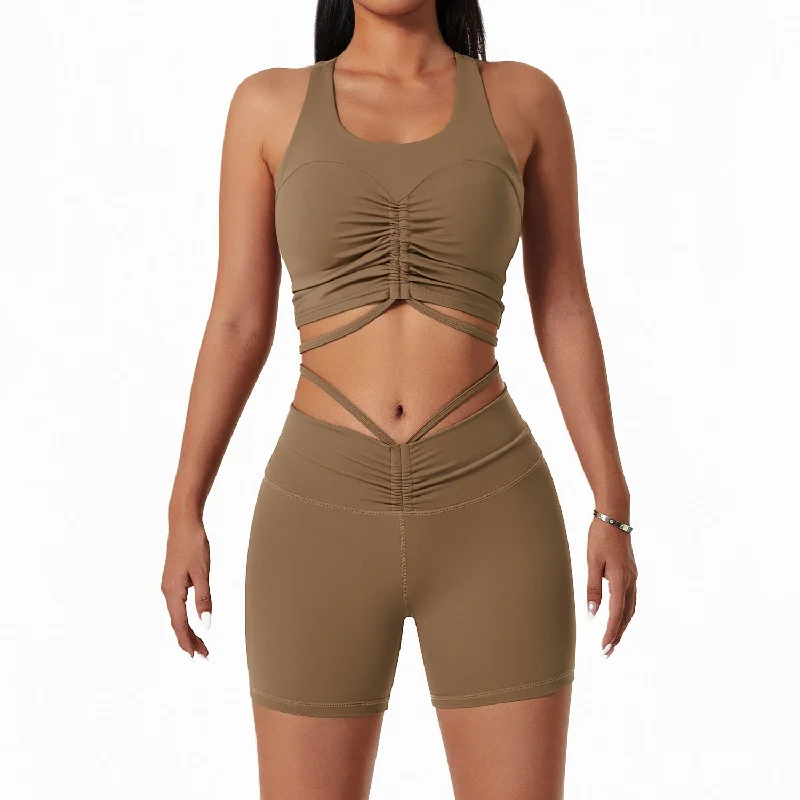 Tank Top Shorts Brown