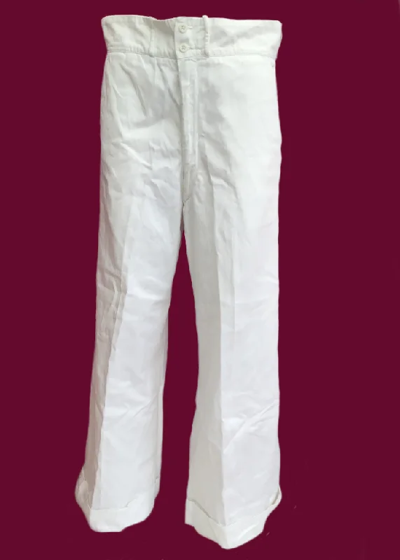 Men's Vintage White Royal Navy Bell Bottom Trousers Trousers Prom Sequined