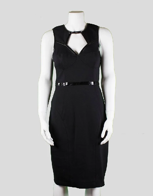 Tracy Reese Sculpted Black Shift Dress Sleeveless V-Neck And To The Knee Size 6 Tunics Spring floral Tracy Reese Sculpted Black Shift Dress Sleeveless V-Neck And To The Knee Size 6 Tunics Spring floral