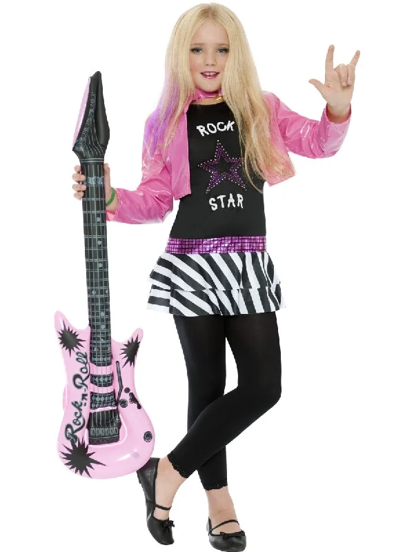 Girls Rockstar Glam Celebrity Music Band Fancy Dress Costume Tunics Trendy modern