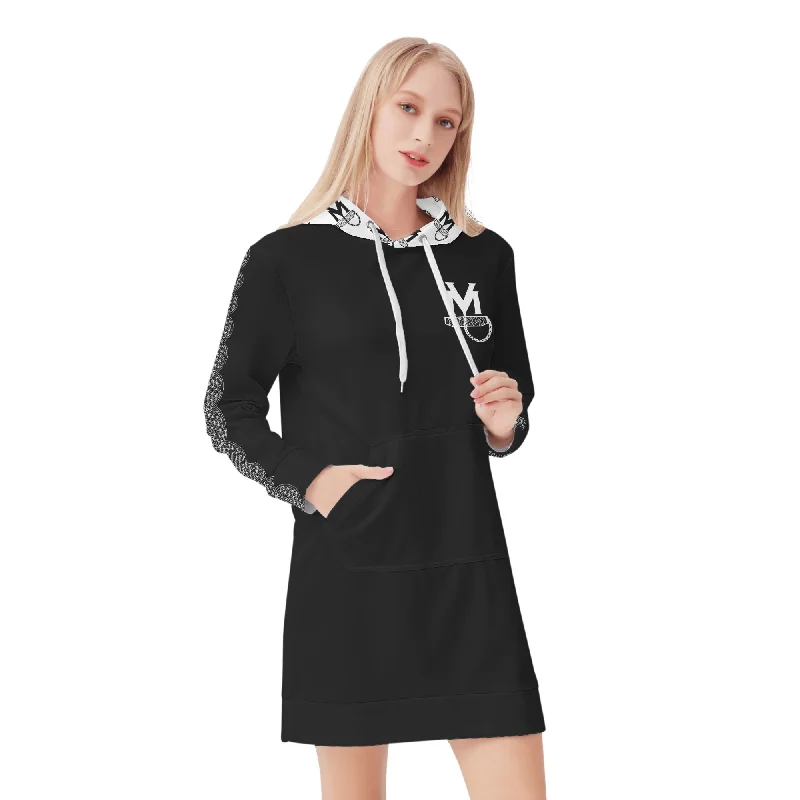 Vest Pocket Mini Hoodie Dress Hoodie with Mesh Breathable Sporty