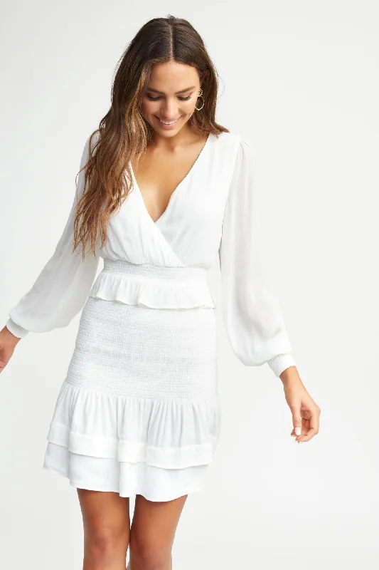 Nausica Frill Dress Crew Neckline Sporty