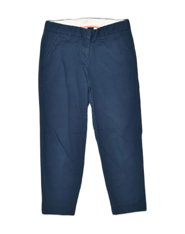 J. CREW Womens Slim Cropped Trousers US 4 Small W31 L25 Navy Blue Cotton Trousers Business Professional J. CREW Womens Slim Cropped Trousers US 4 Small W31 L25 Navy Blue Cotton Trousers Business Professional