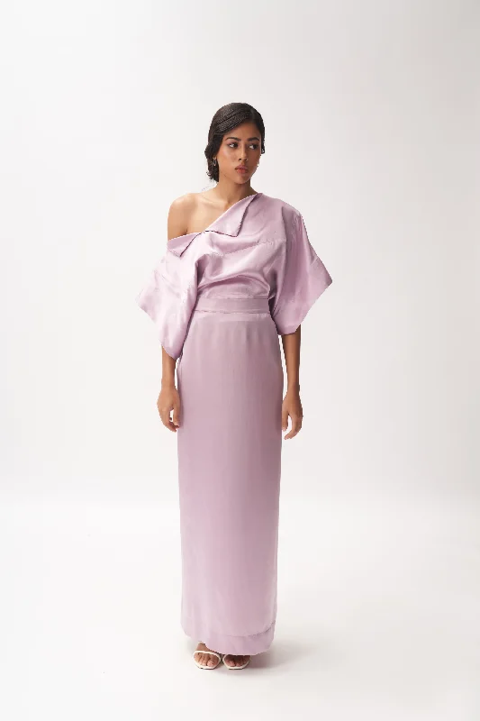 Silk Slit skirt velvet skirt glossy