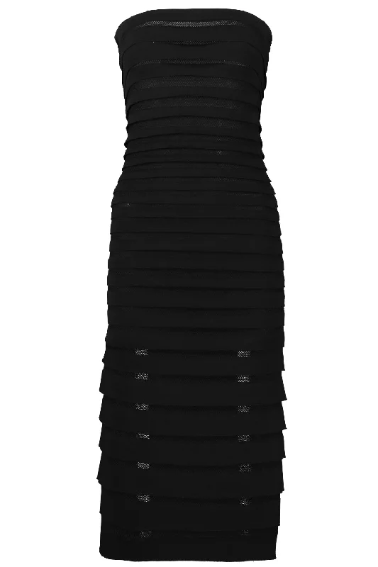 3D Stripe Dress Tunics Evening elegant