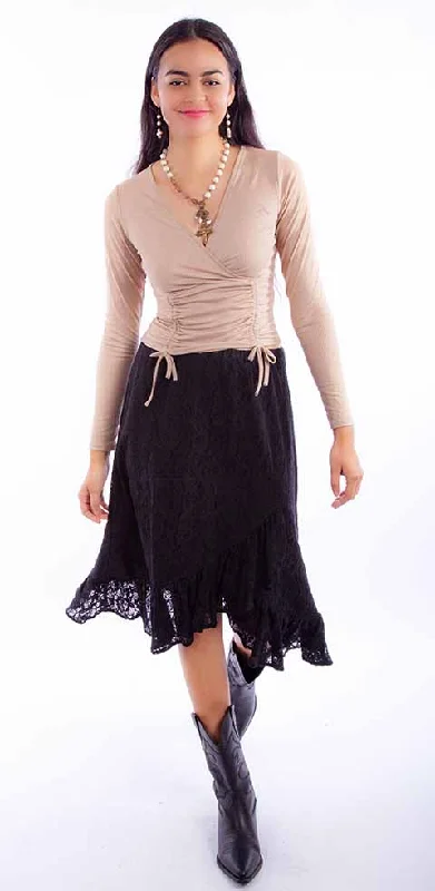 Women's Scully Skirt #HC917BLK lace skirt feminine