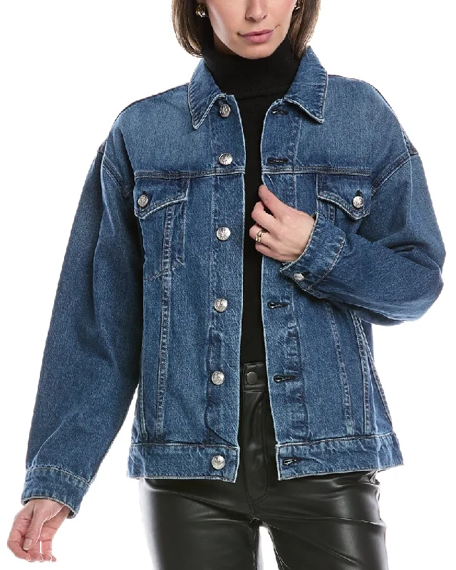 rag & bone Max Trucker Jacket Zip Front Button Front Snap Front
