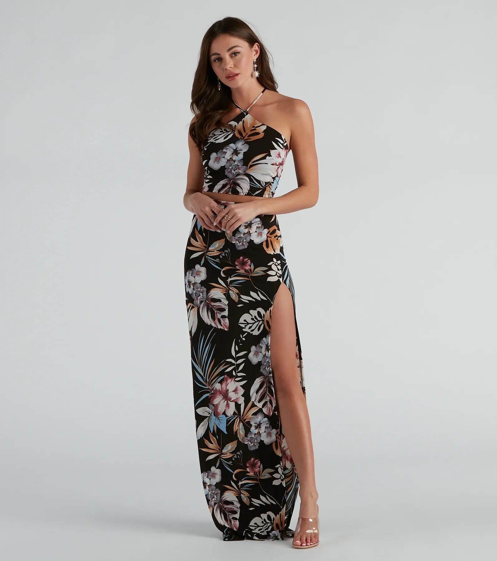 Ticket To Paradise Halter Crop Top Modern Contemporary Chic