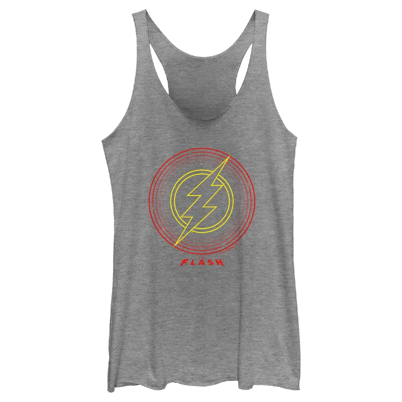 Women's The Flash Neon Lightning Bolt Stamp Racerback Tank Top adorable tank top