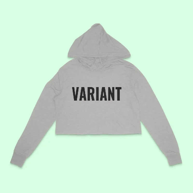 VARIANT Women’s Triblend Crop Long Sleeve Hoodie Hoodie with Front Slit Layering Stylish