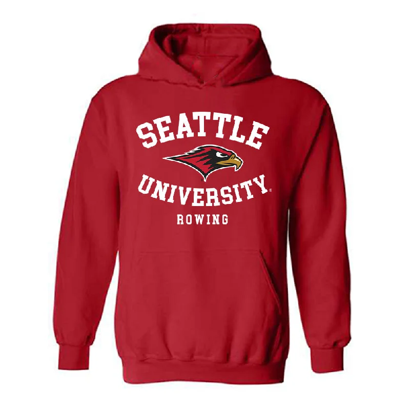 Seattle - NCAA Women's Rowing : Mary O'Malley - Classic Shersey Hooded Sweatshirt Hoodie with Cuffed Sleeves Snug Secure