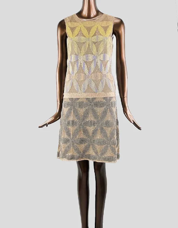Missoni Gold Dress - Medium | 6 US | 42 IT Tunics Yoga stretchy