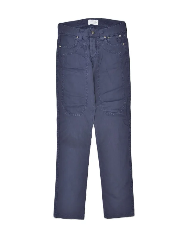 JECKERSON Womens Casual Trousers W28 L31 Navy Blue Cotton Trousers fashionable trendy JECKERSON Womens Casual Trousers W28 L31 Navy Blue Cotton Trousers fashionable trendy
