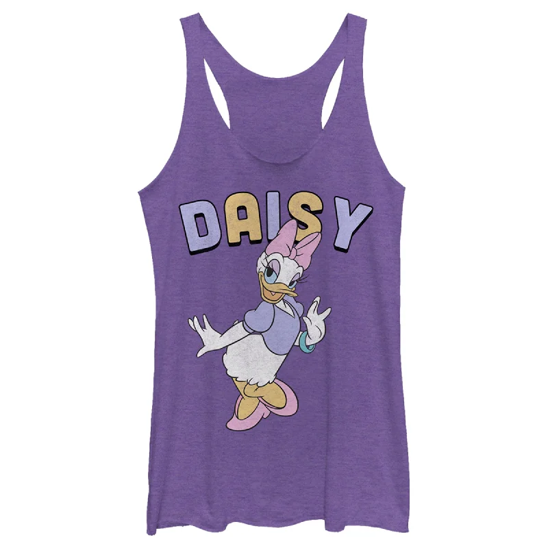 Women's Mickey & Friends Daisy Duck Racerback Tank Top basic tank top