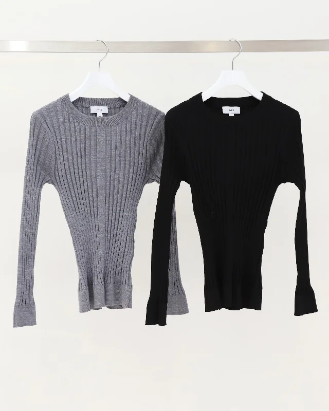 WIDE RIBBED SWEATER 11366 Modern Contemporary Chic