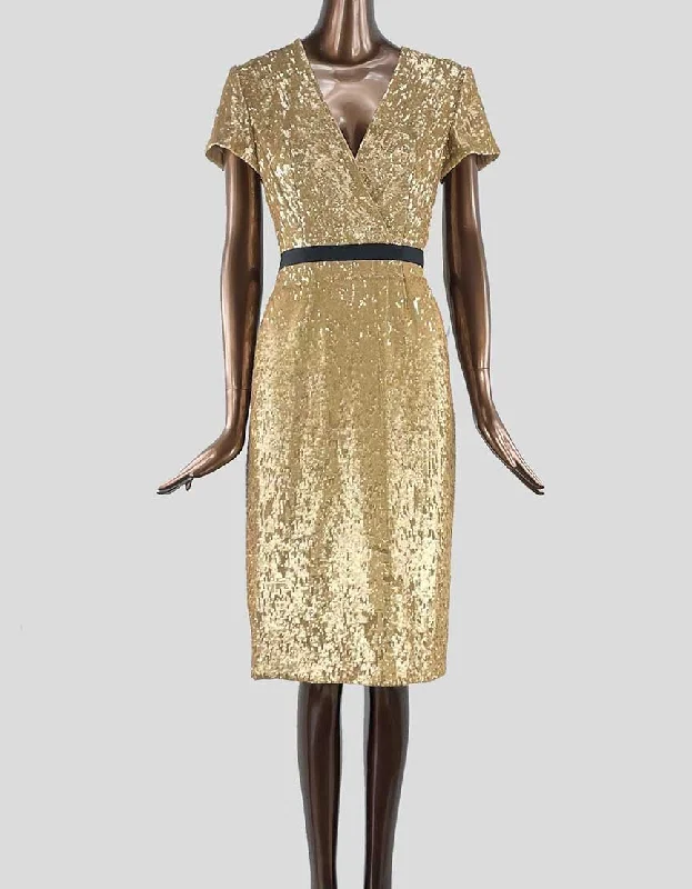 Burberry London Gold Evening Dress 6 US Tunics Canvas sturdy