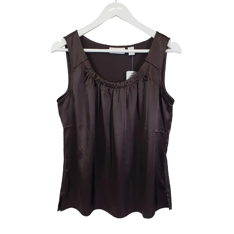 NWT Chico's Gorgeous Gathers Tank Top in Chocolate Size Chico's 1/Medium bright tank top