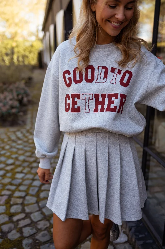 Grey Neto Sweater Welt Pockets Slit Pockets Flap Pockets