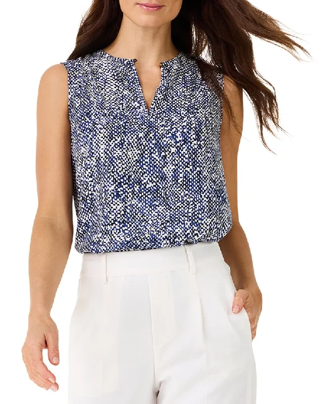 NIC+ZOE Dashing Dot Tank cropped tank top