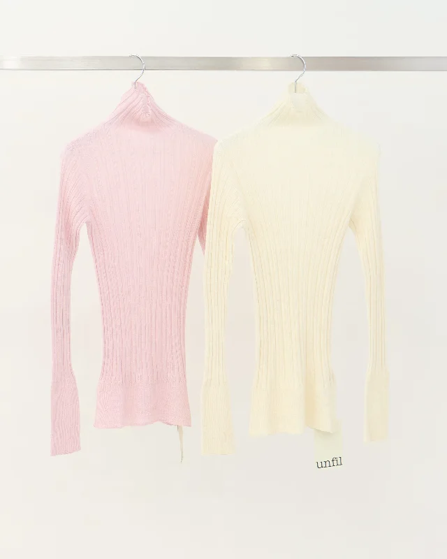 royal baby alpaca random ribbed-knit high-neck sweater Nylon Fabric Polyester Fabric Spandex Fabric