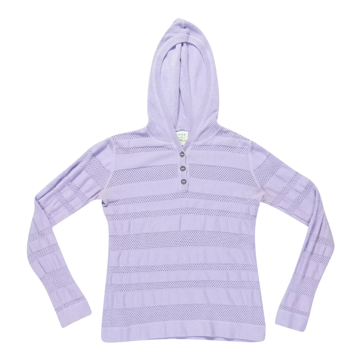 TITLE NINE Henley Hooded Sweater - Women's Mesh Blend Leather Blend Suede Blend
