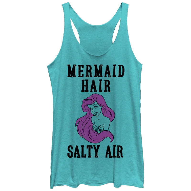 Women's The Little Mermaid Ariel Mermaid Hair Racerback Tank Top vintage tank top