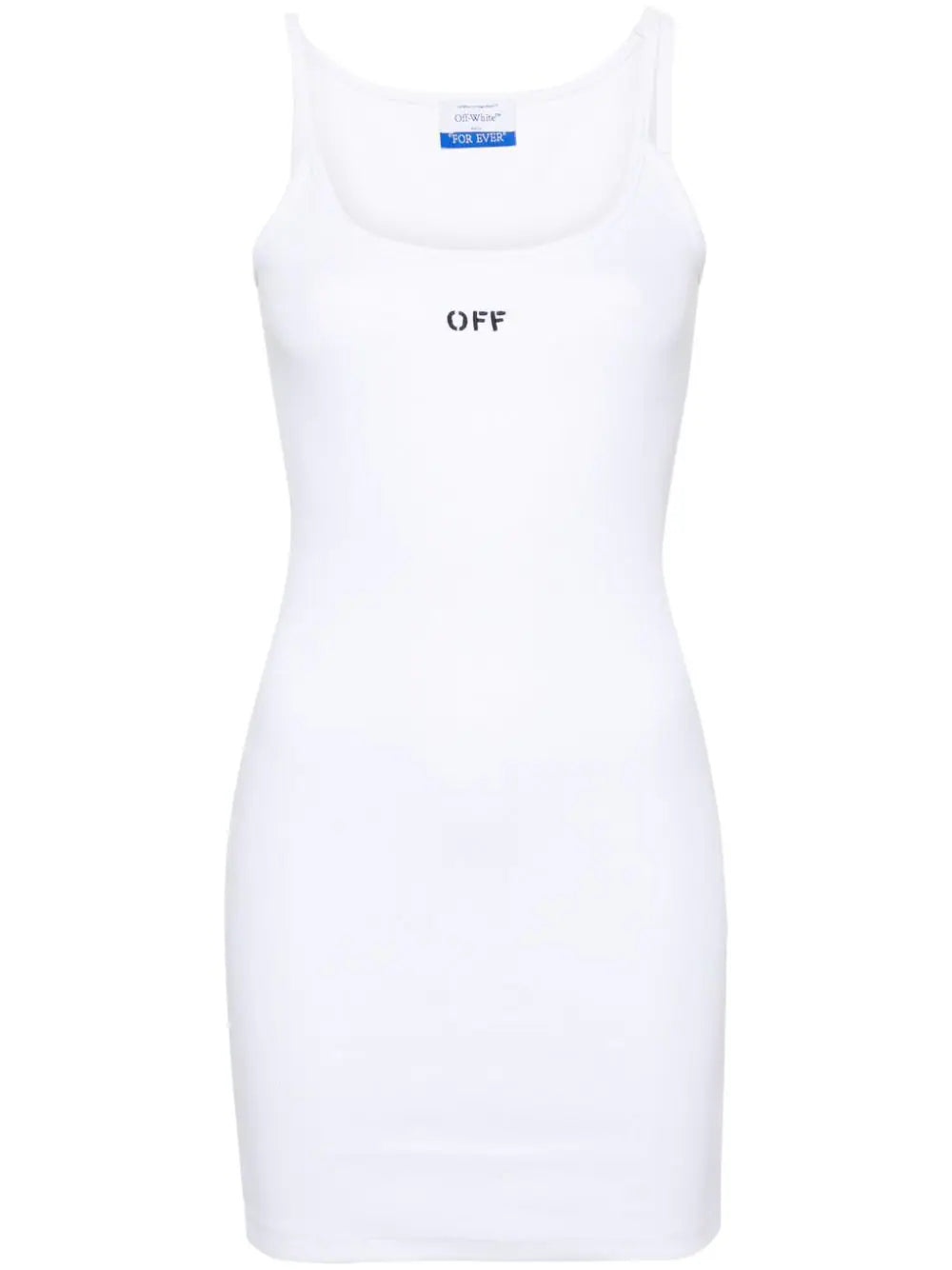 Off White Women Off Stamp Rib Basic Tank Dres White Black loose fit tank