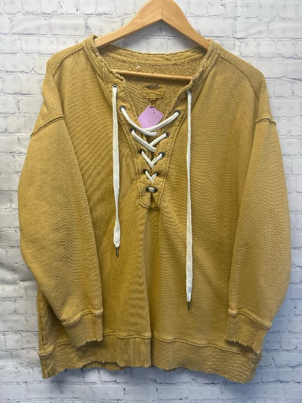 Size Small Ladies Yellow Aerie Sweatshirt Graphic Hoodie Design Print