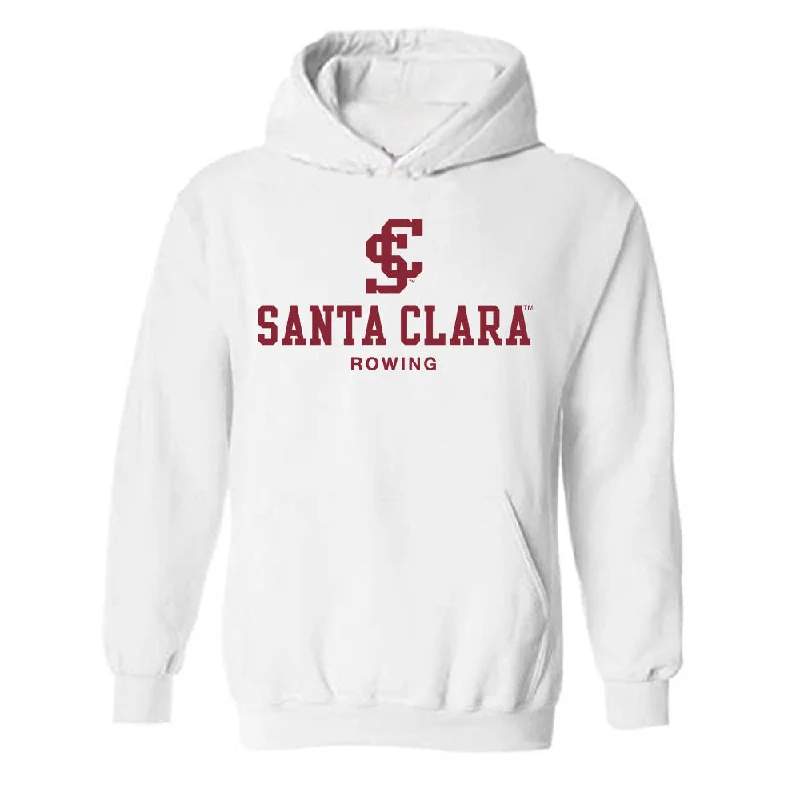 SCU - NCAA Women's Rowing : Karolina Barrier - Hooded Sweatshirt Hoodie with Applique Textured Unique