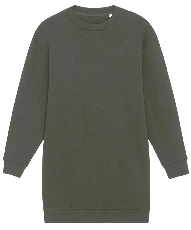 Khaki - Stella Kicker women's crew neck oversized dress (STDW161) Tunics Canvas sturdy Khaki - Stella Kicker women's crew neck oversized dress (STDW161) Tunics Canvas sturdy