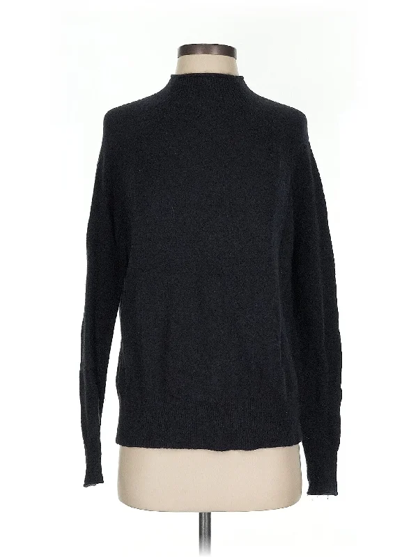 Turtleneck Sweater Chenille Brocade Lace