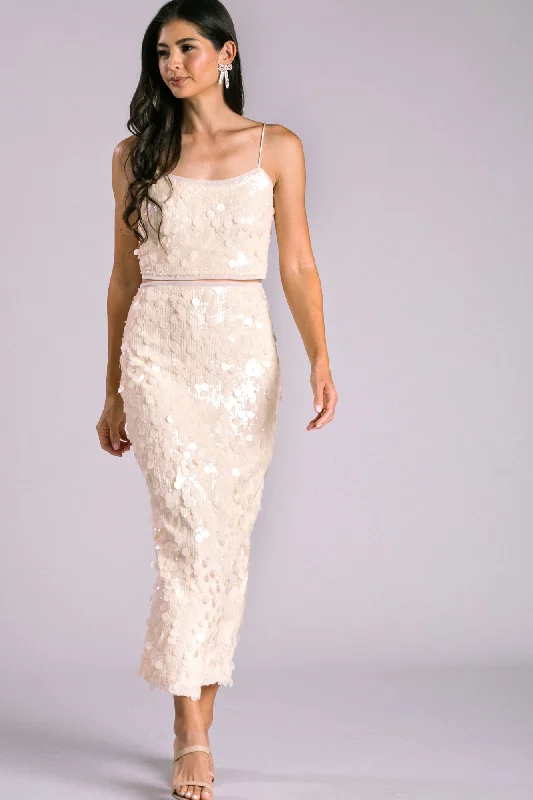 Presley Sequin Skirt Set tiered skirt playful