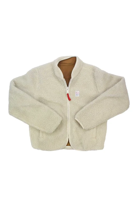 Topo Designs Womens Sherpa Jacket Toggled Jacket Drawstring Jacket Belted Jacket