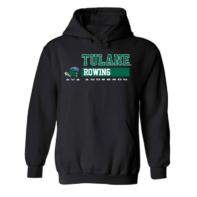 Tulane - NCAA Women's Rowing : Ava Anderson - Classic Fashion Shersey Hooded Sweatshirt Hoodie with Embroidery Detailed Premium