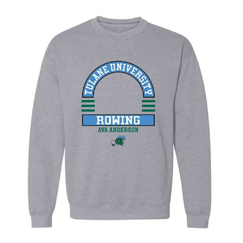 Tulane - NCAA Women's Rowing : Ava Anderson - Classic Fashion Shersey Crewneck Sweatshirt Hoodie with Strings Custom Fit Adjustable