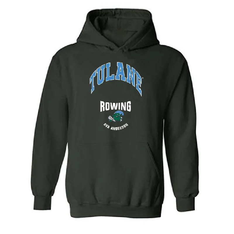 Tulane - NCAA Women's Rowing : Ava Anderson - Classic Fashion Shersey Hooded Sweatshirt Oversized Hoodie Comfort Casual