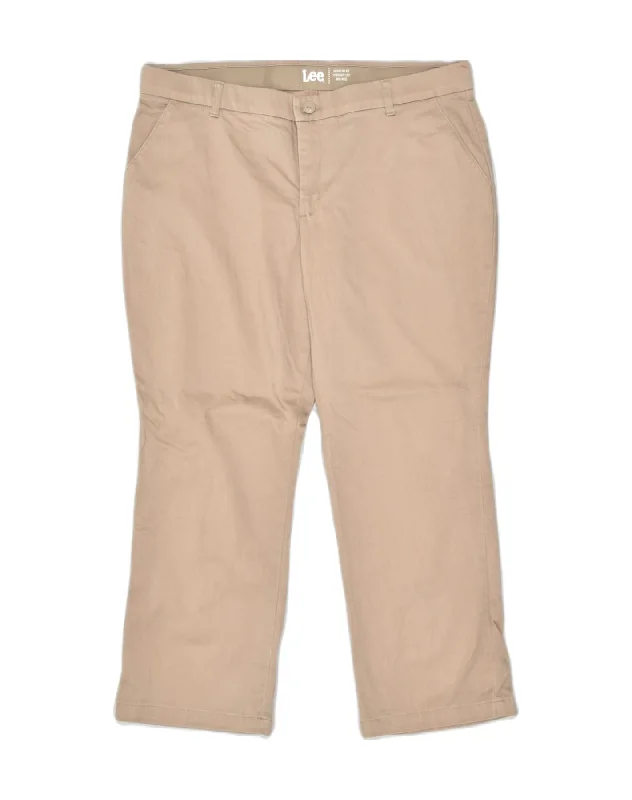 LEE Womens Mid Rise Regular Fit Straight Chino Trousers W38 L28 Brown Trousers stylish elegant LEE Womens Mid Rise Regular Fit Straight Chino Trousers W38 L28 Brown Trousers stylish elegant