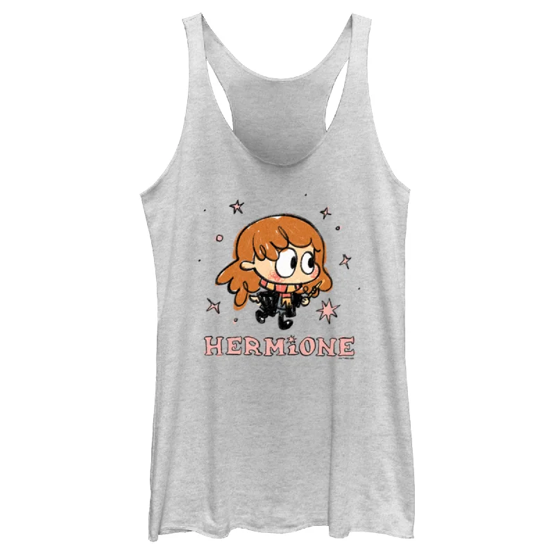 Women's Harry Potter Hermione Starry Cartoon Racerback Tank Top bold tank top