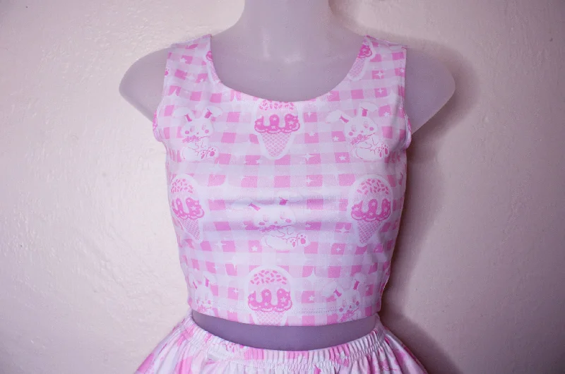 Sparkle Sweets Crop Top [Made To Order] Handmade Hand-knitted Hand-woven