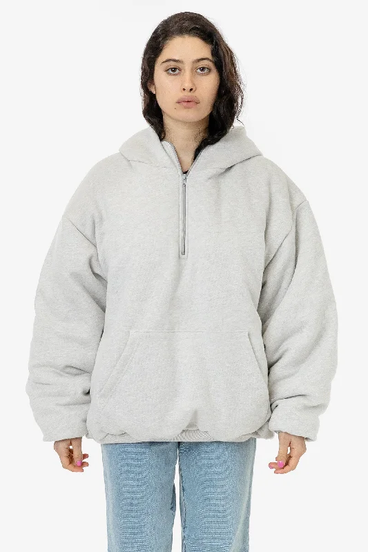 SF4249 Mix - Scour Fleece Puffy Half-Zip Hoodie Hoodie with Longline Fit Extended Stylish