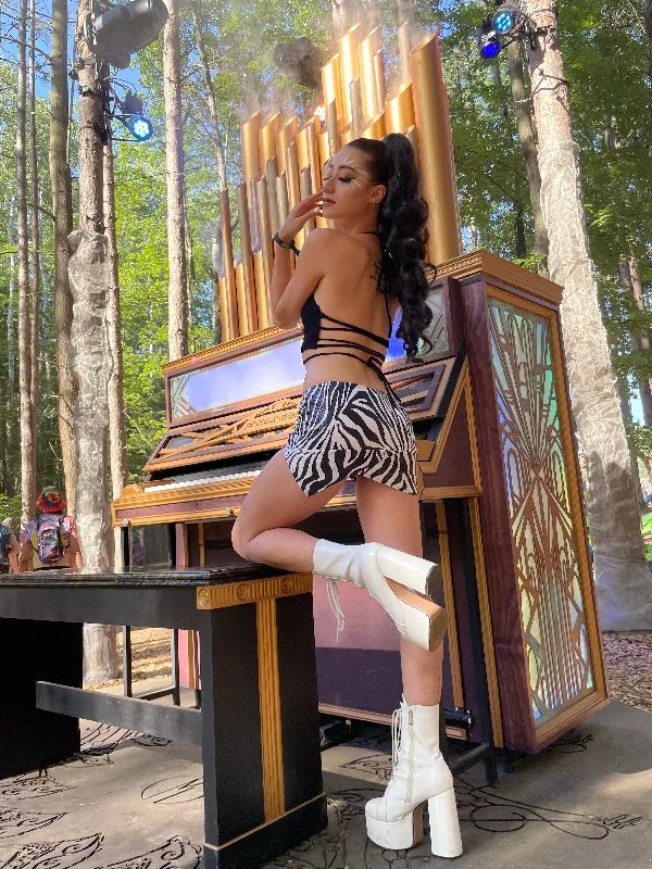 Zebra Mini Skirt slim fit skirt