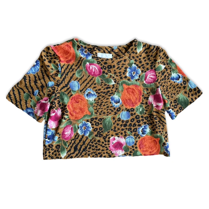 Vintage 90s Bobbi Brookes Leopard Crop Top Anti-Shrink Durable Soft